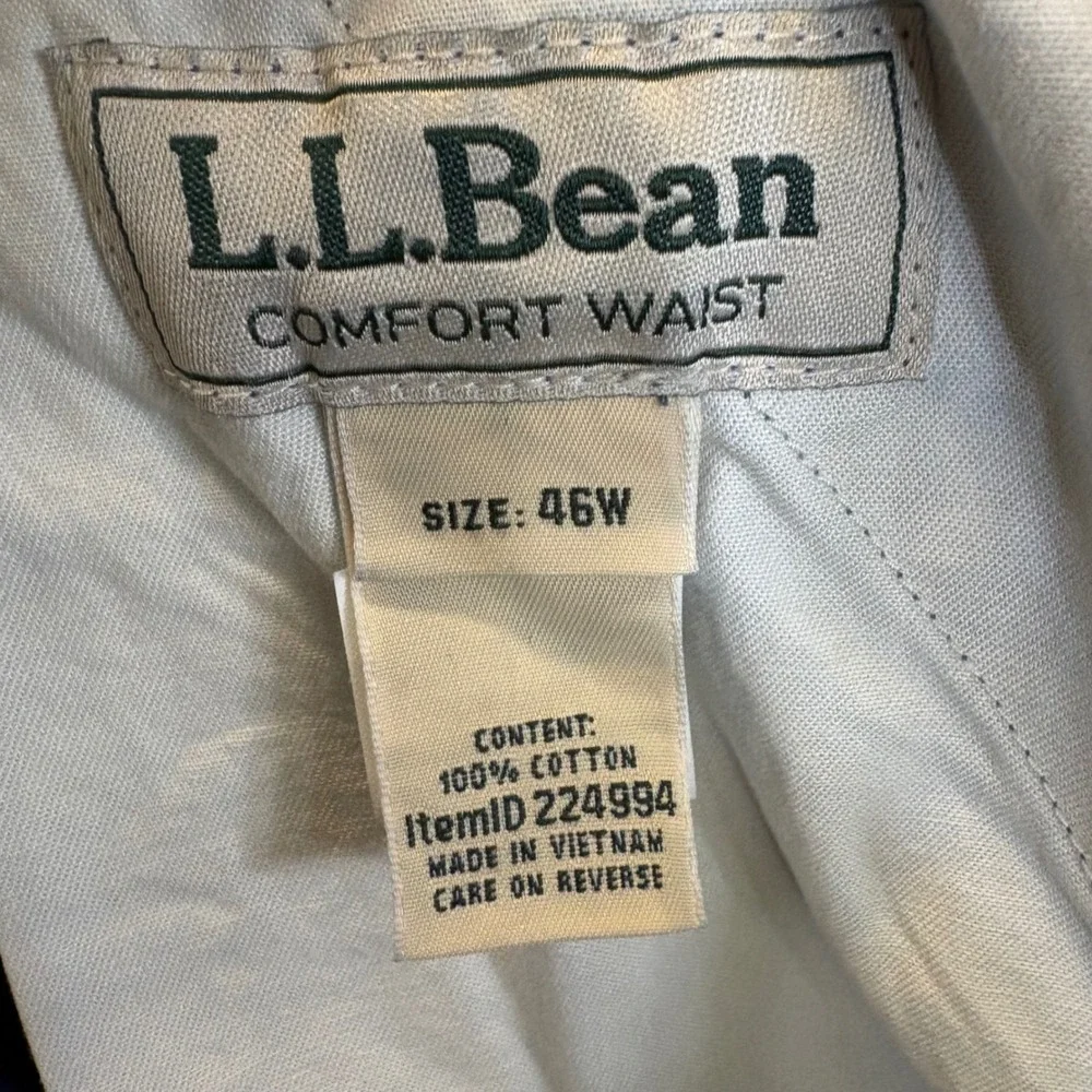 LL Bean Cargo Shorts Mens 46x6 Vintage Indigo Tropic Weight Comfort Waist NEW